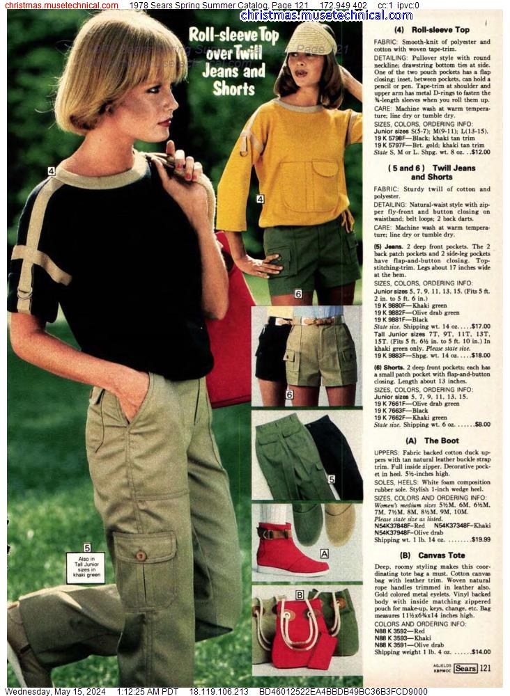 1978 Sears Spring Summer Catalog, Page 121