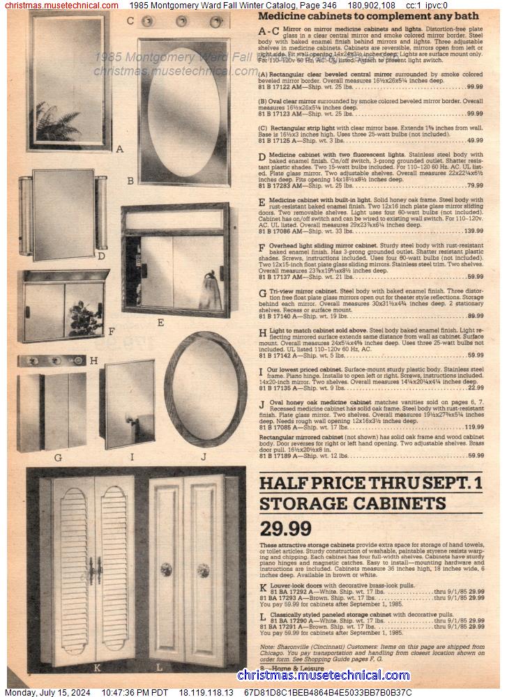 1985 Montgomery Ward Fall Winter Catalog, Page 346