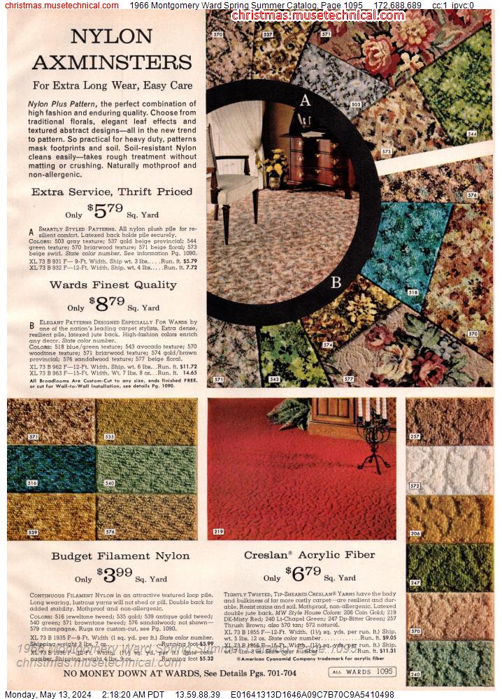 1966 Montgomery Ward Spring Summer Catalog, Page 1095