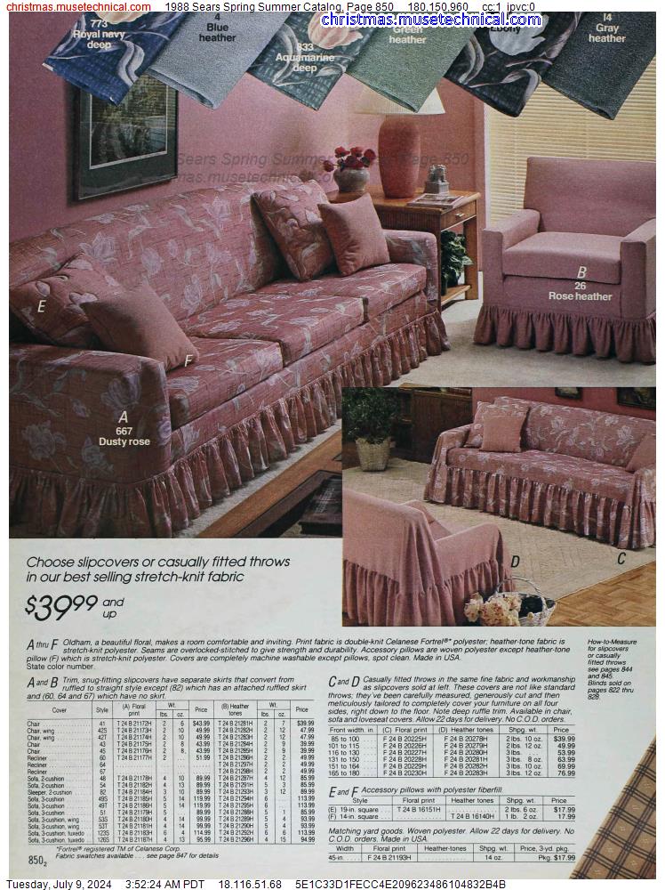 1988 Sears Spring Summer Catalog, Page 850