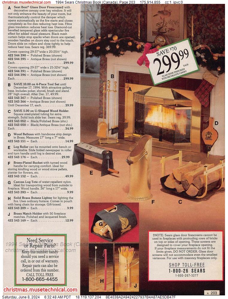 1994 Sears Christmas Book (Canada), Page 203