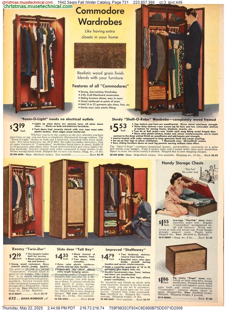 1942 Sears Fall Winter Catalog, Page 731