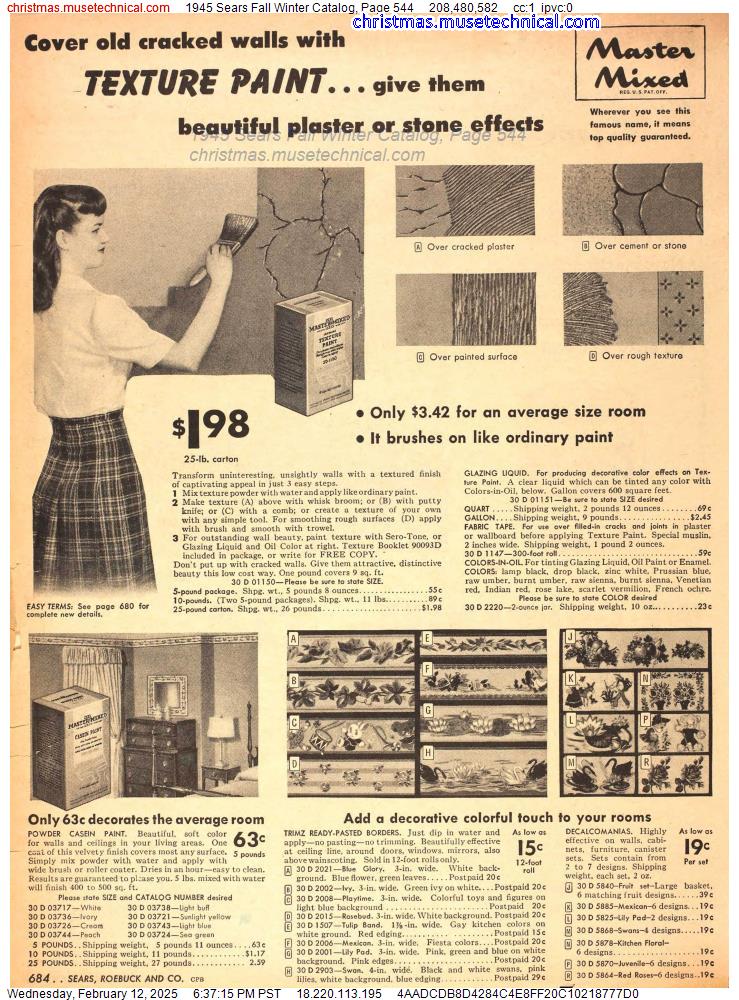 1945 Sears Fall Winter Catalog, Page 544