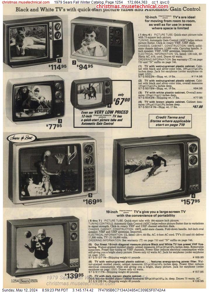 1979 Sears Fall Winter Catalog, Page 1254
