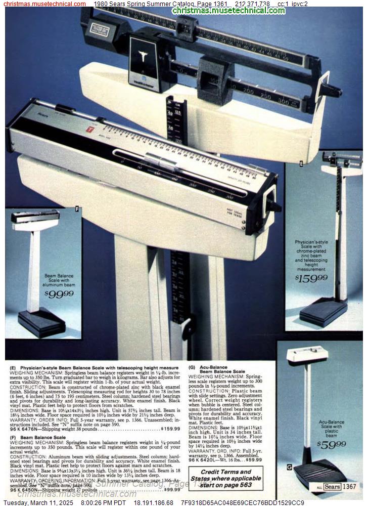 1980 Sears Spring Summer Catalog, Page 1361