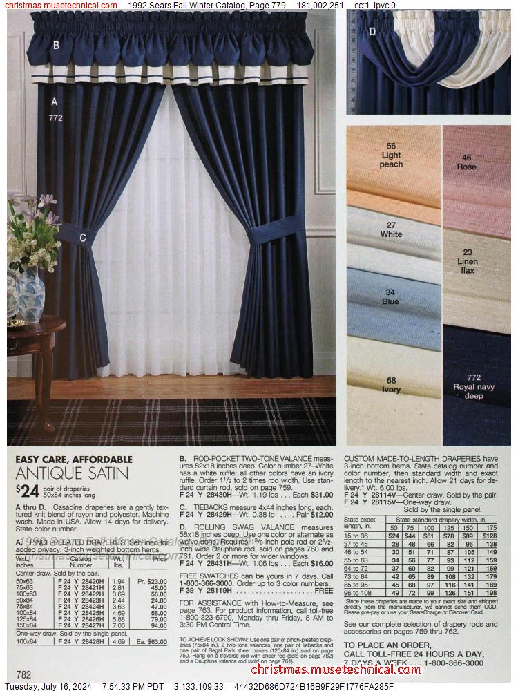 1992 Sears Fall Winter Catalog, Page 779