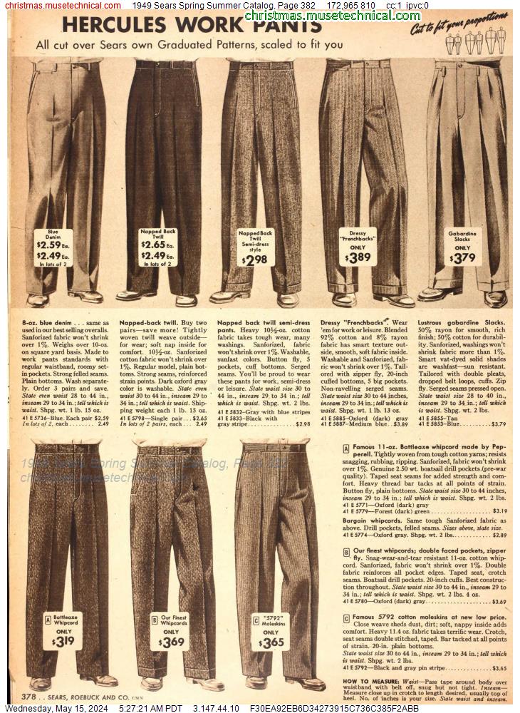 1949 Sears Spring Summer Catalog, Page 382