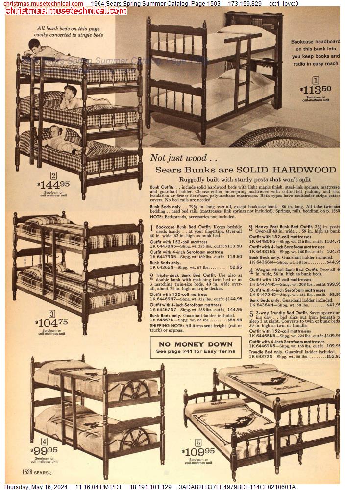 1964 Sears Spring Summer Catalog, Page 1503