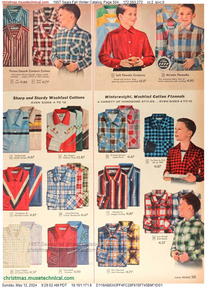 1957 Sears Fall Winter Catalog, Page 504
