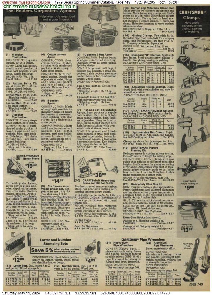 1979 Sears Spring Summer Catalog, Page 749