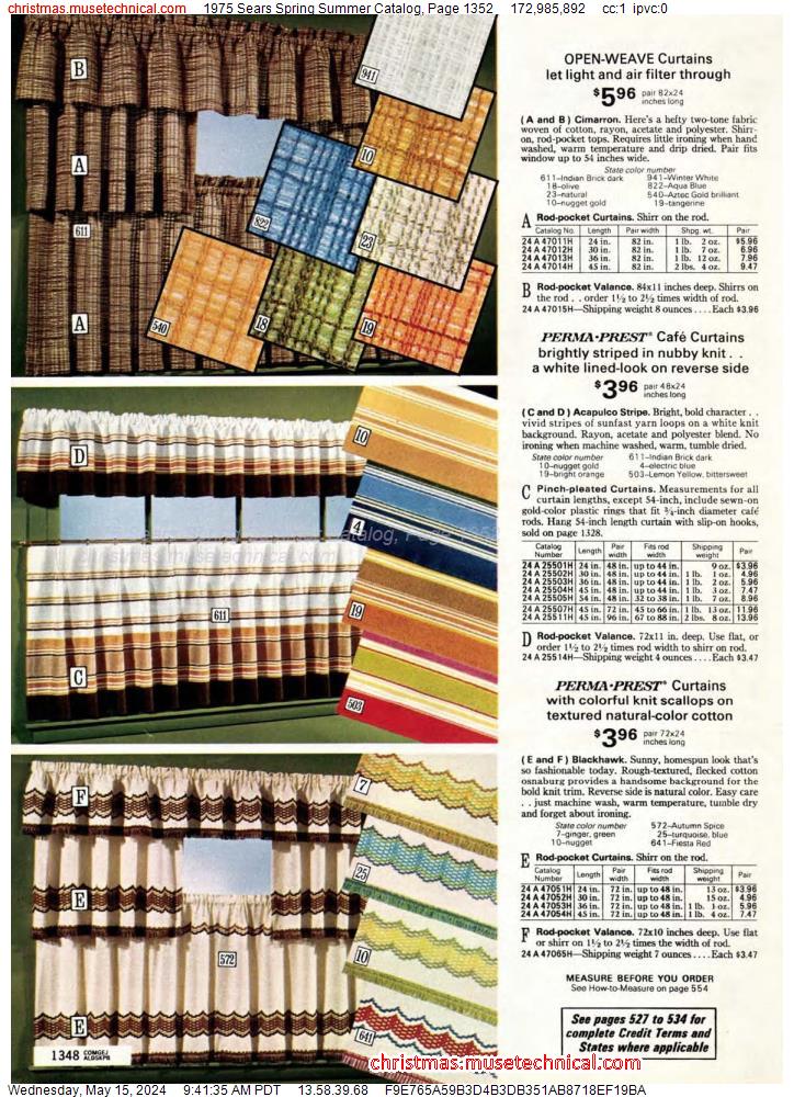1975 Sears Spring Summer Catalog, Page 1352