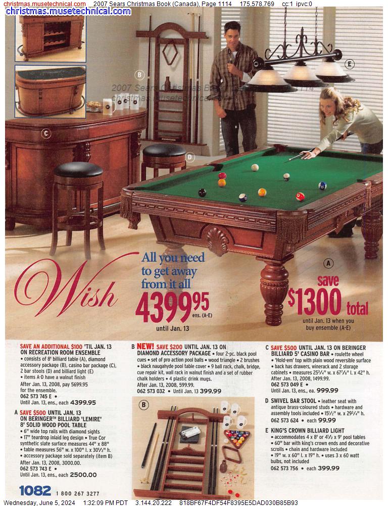 2007 Sears Christmas Book (Canada), Page 1114