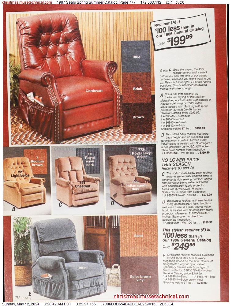 1987 Sears Spring Summer Catalog, Page 777