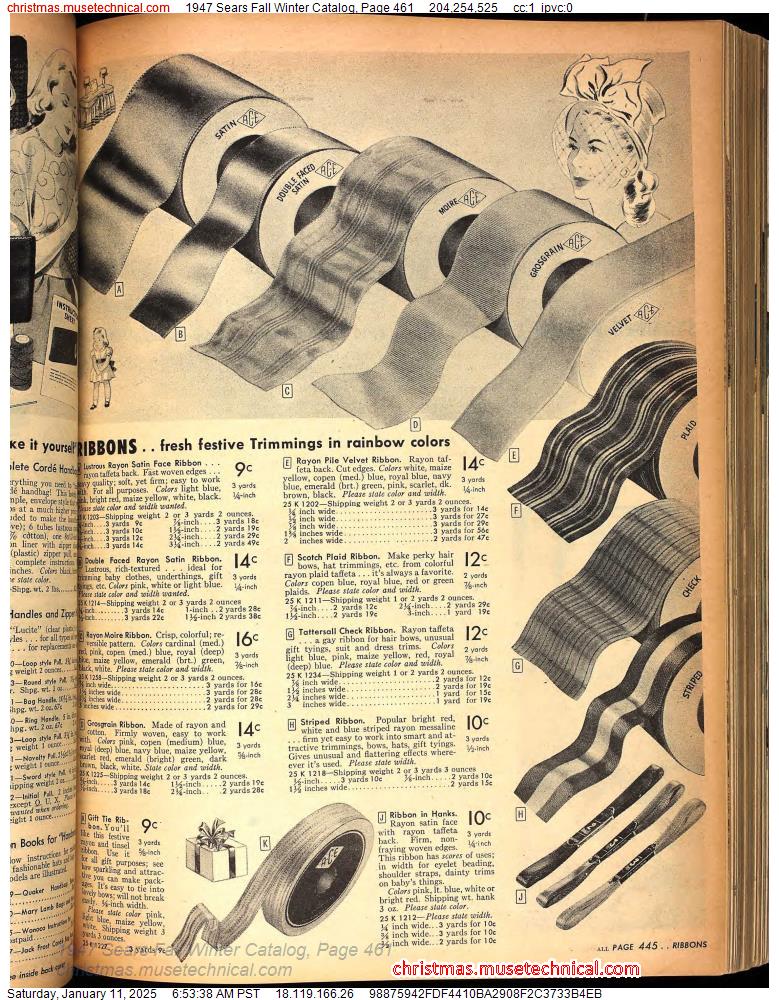 1947 Sears Fall Winter Catalog, Page 461