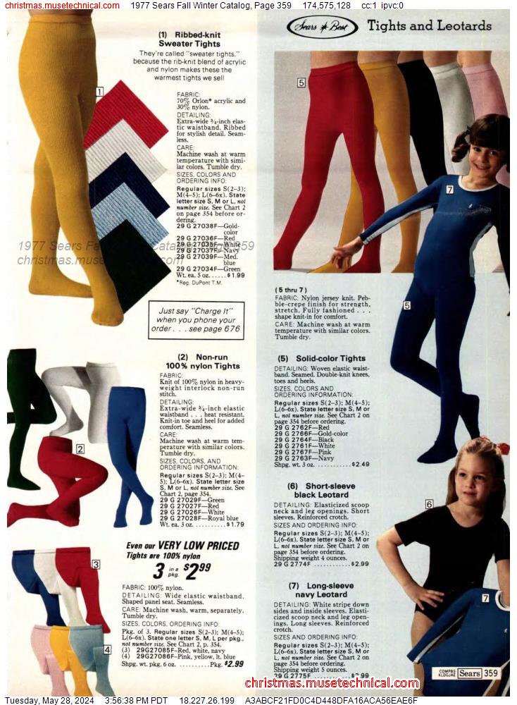 1977 Sears Fall Winter Catalog, Page 359