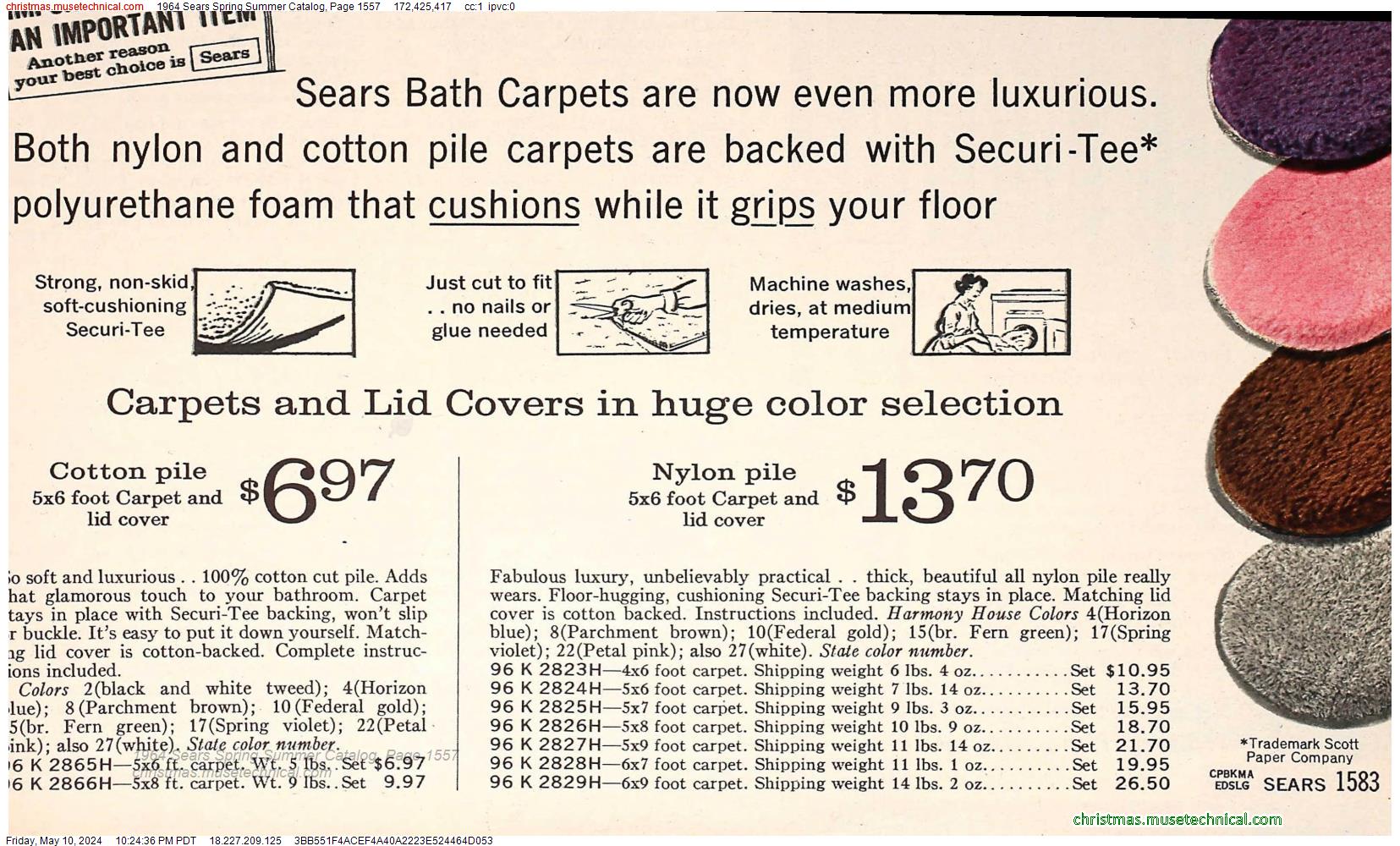1964 Sears Spring Summer Catalog, Page 1557