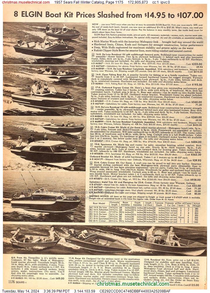 1957 Sears Fall Winter Catalog, Page 1175