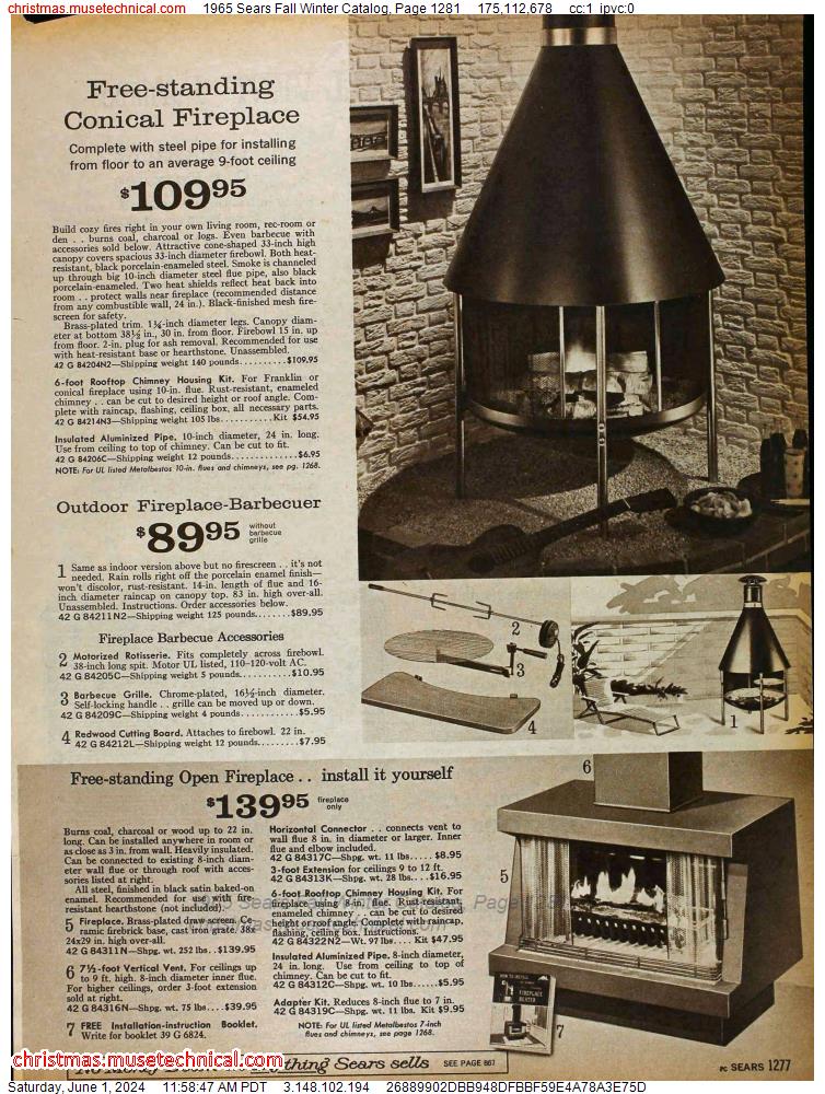 1965 Sears Fall Winter Catalog, Page 1281