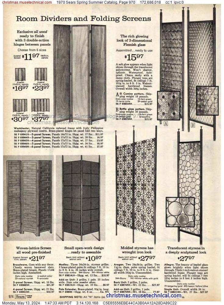 1970 Sears Spring Summer Catalog, Page 970