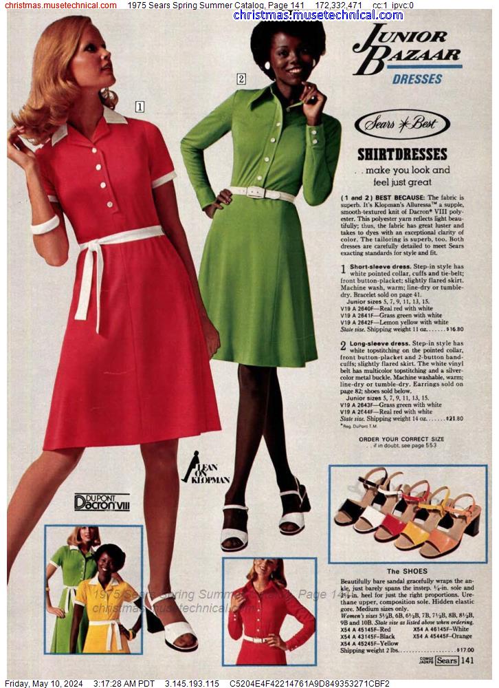 1975 Sears Spring Summer Catalog, Page 141