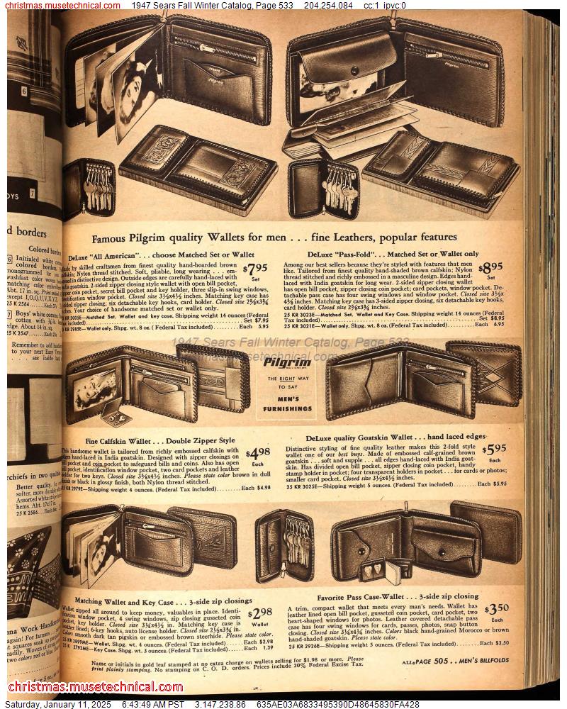 1947 Sears Fall Winter Catalog, Page 533