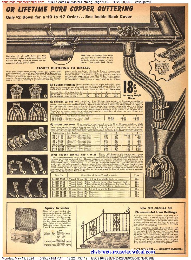 1941 Sears Fall Winter Catalog, Page 1368
