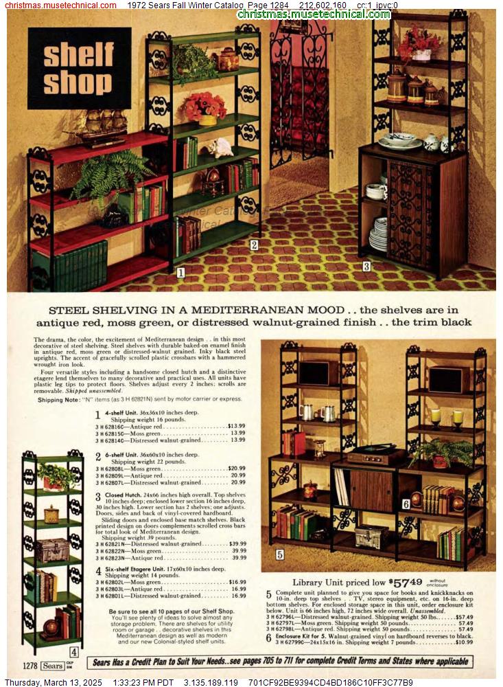 1972 Sears Fall Winter Catalog, Page 1284