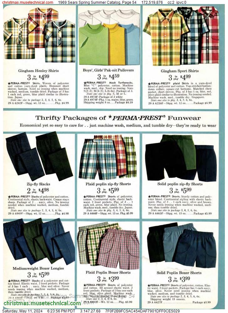 1969 Sears Spring Summer Catalog, Page 54