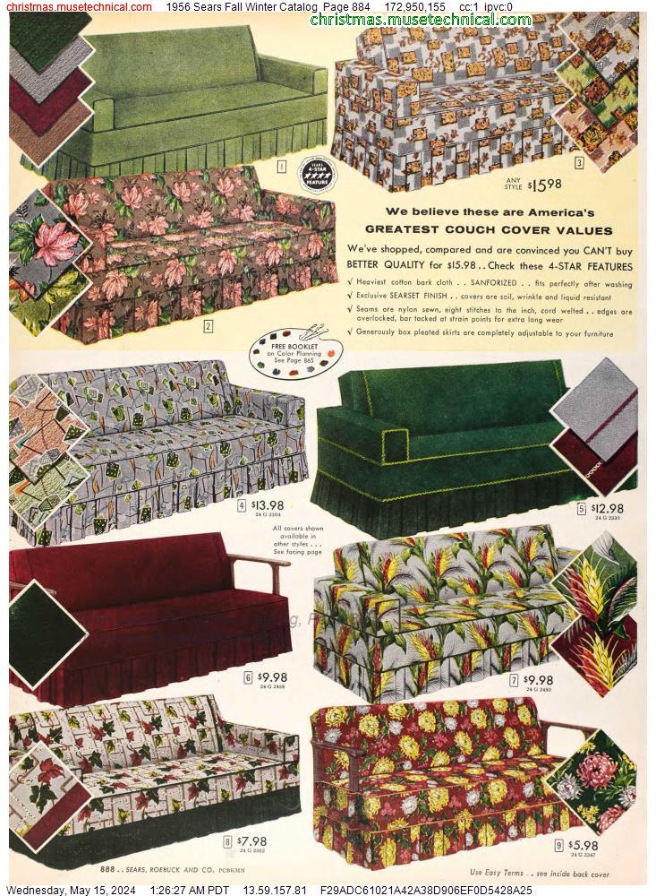 1956 Sears Fall Winter Catalog, Page 884