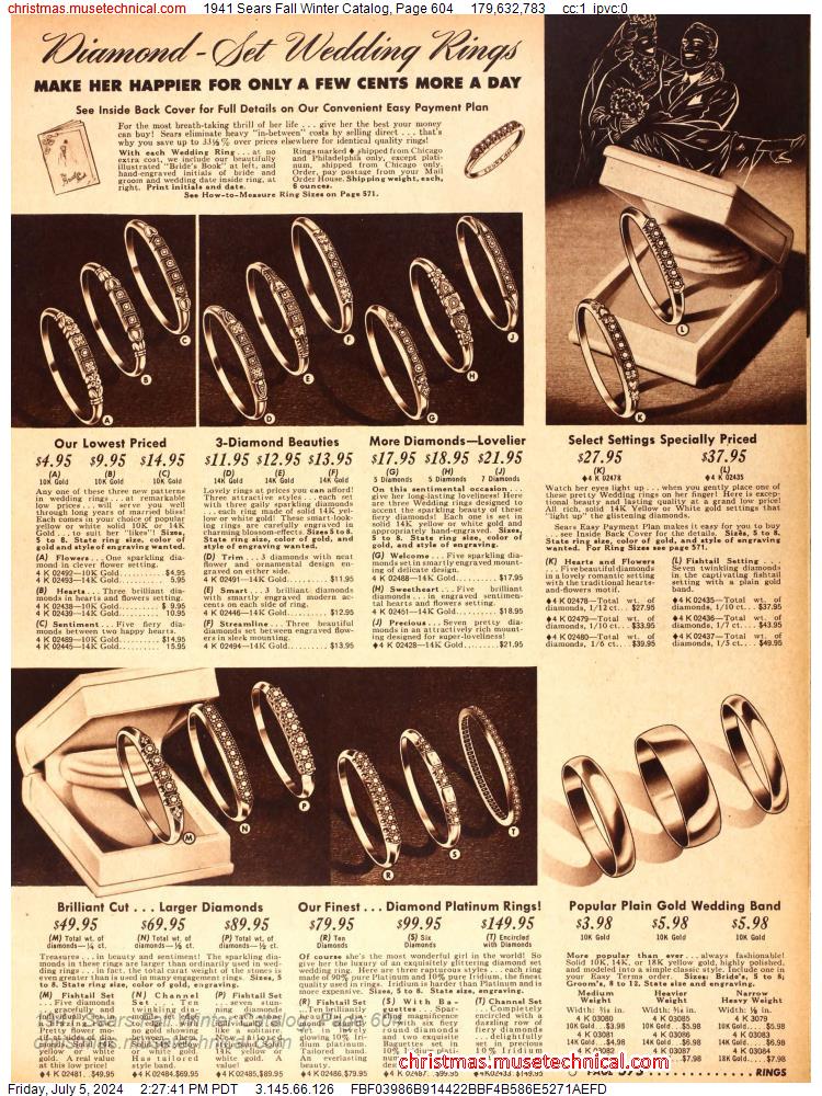 1941 Sears Fall Winter Catalog, Page 604