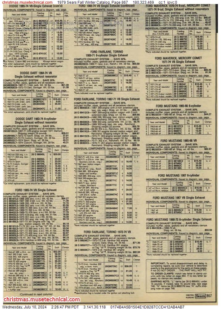 1979 Sears Fall Winter Catalog, Page 867