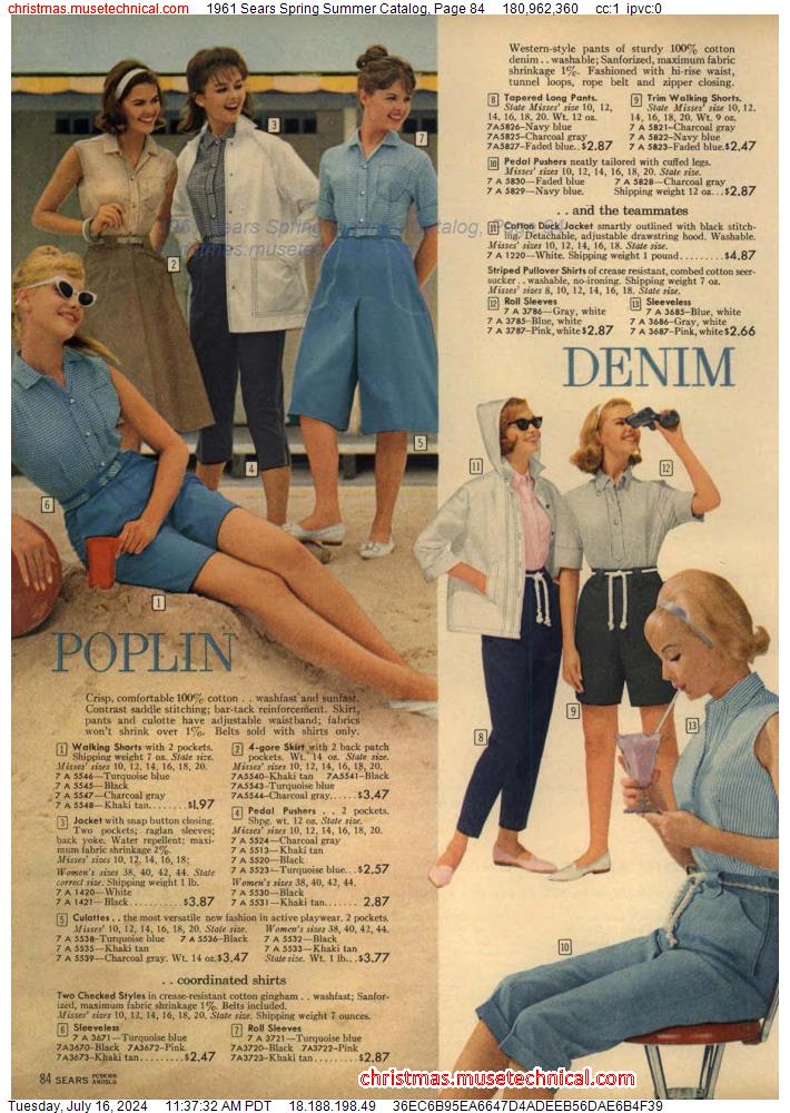 1961 Sears Spring Summer Catalog, Page 84