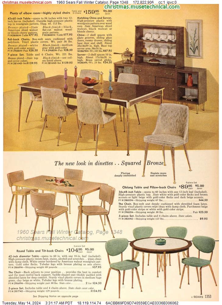 1960 Sears Fall Winter Catalog, Page 1348