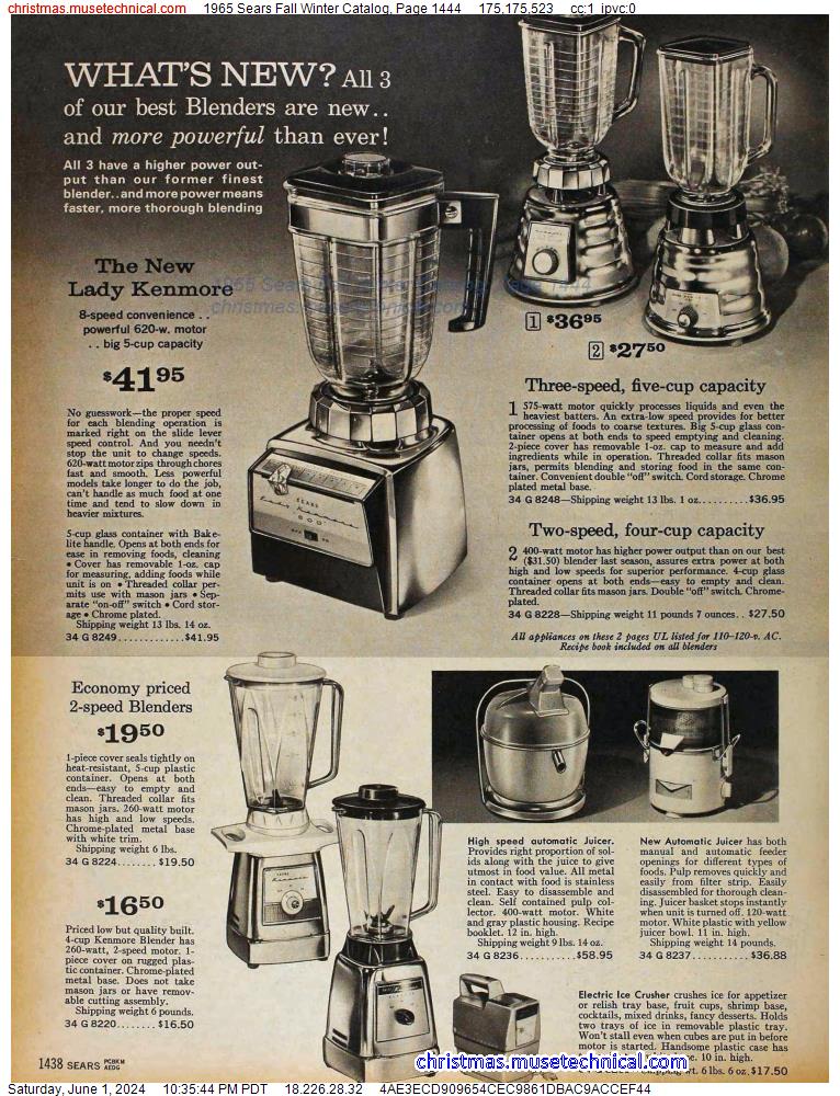 1965 Sears Fall Winter Catalog, Page 1444