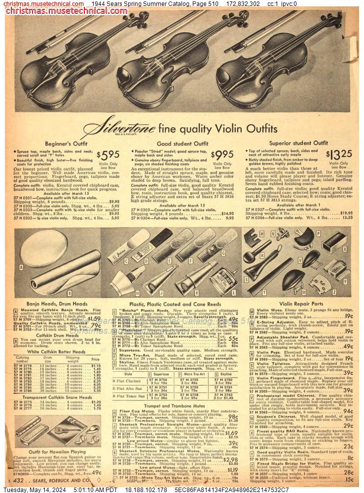 1944 Sears Spring Summer Catalog, Page 510