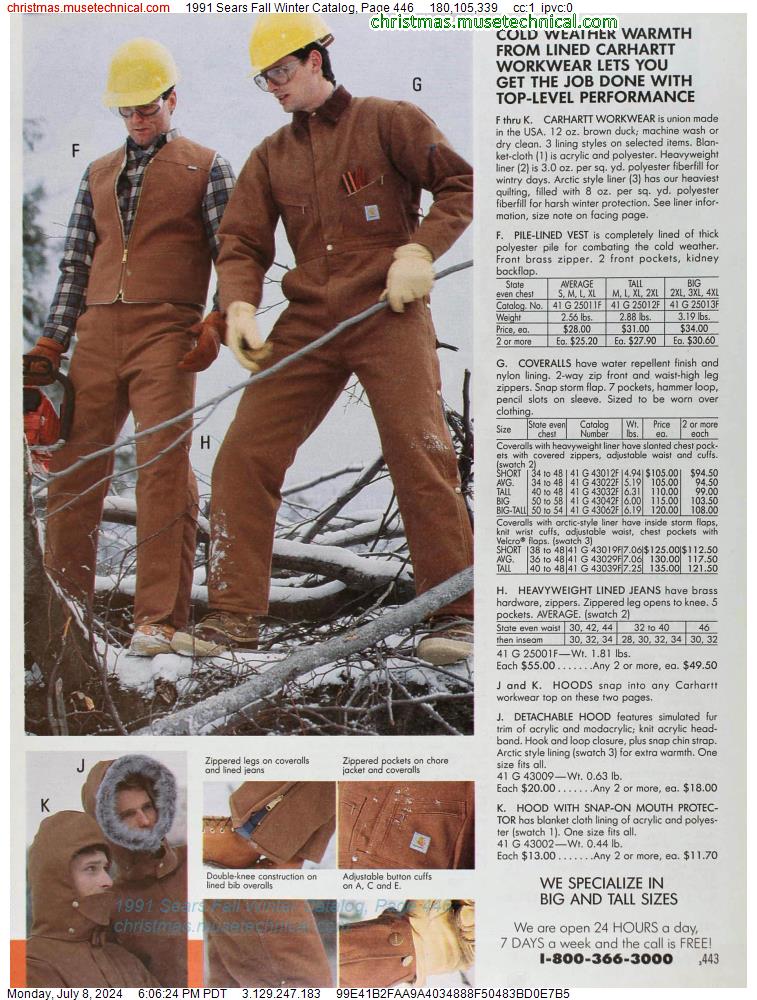 1991 Sears Fall Winter Catalog, Page 446