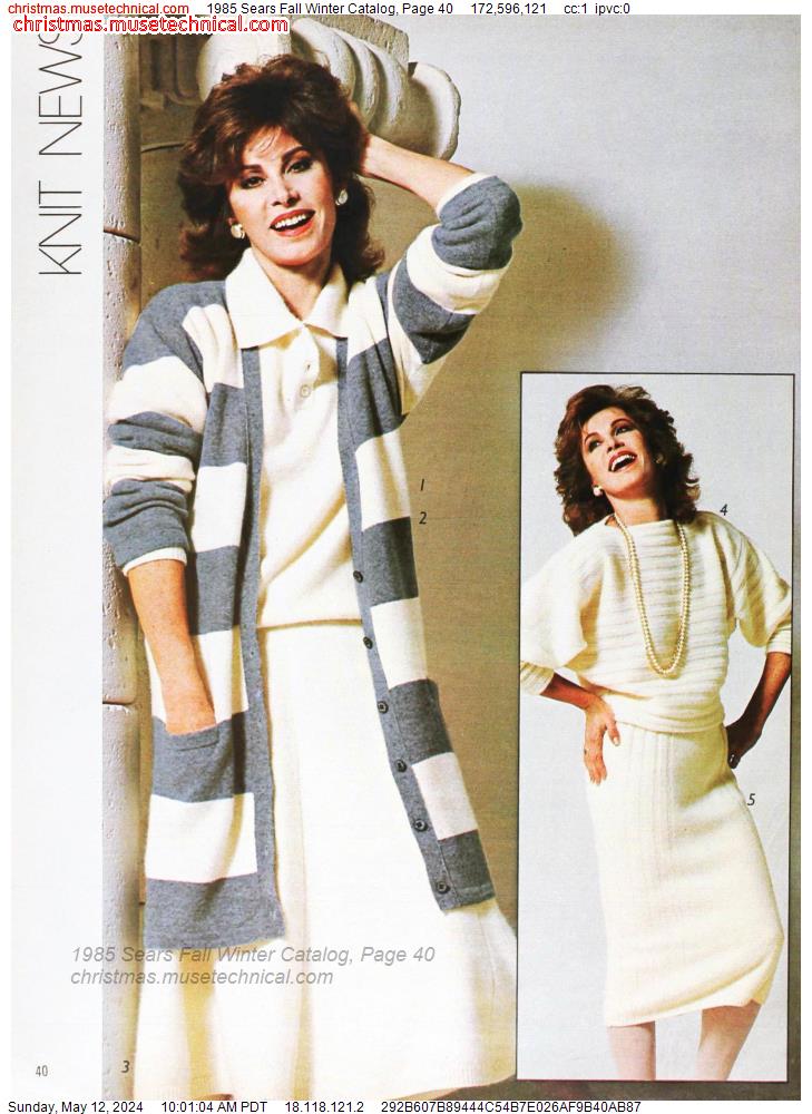1985 Sears Fall Winter Catalog, Page 40