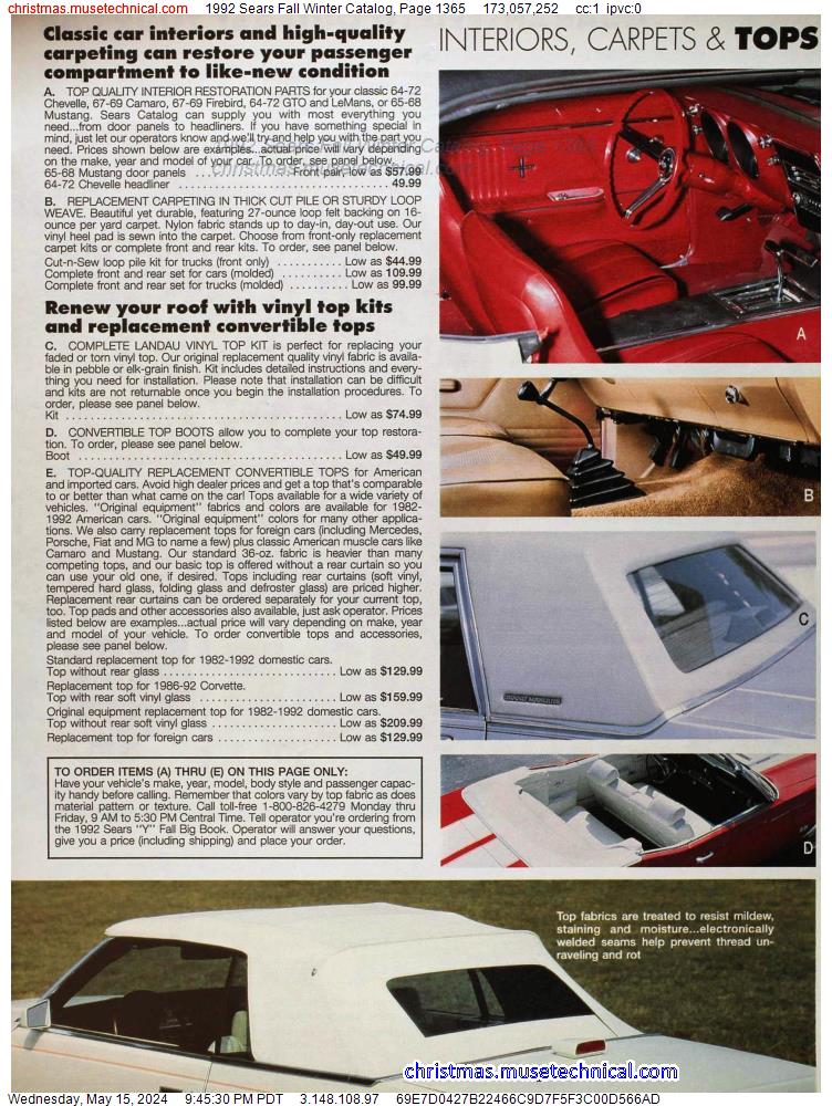 1992 Sears Fall Winter Catalog, Page 1365