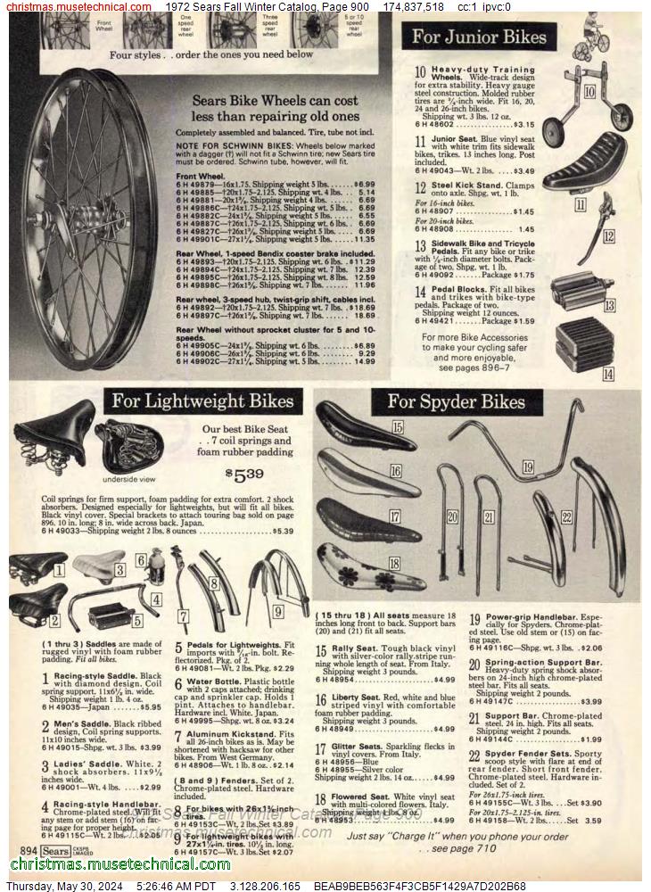 1972 Sears Fall Winter Catalog, Page 900