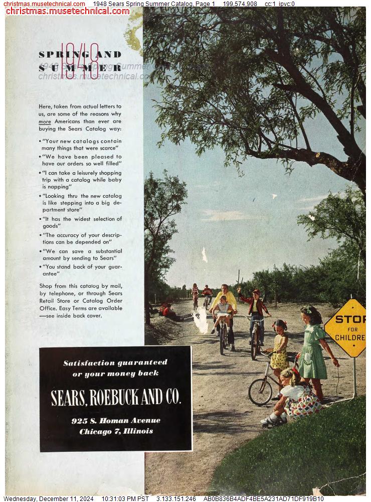 1948 Sears Spring Summer Catalog, Page 1