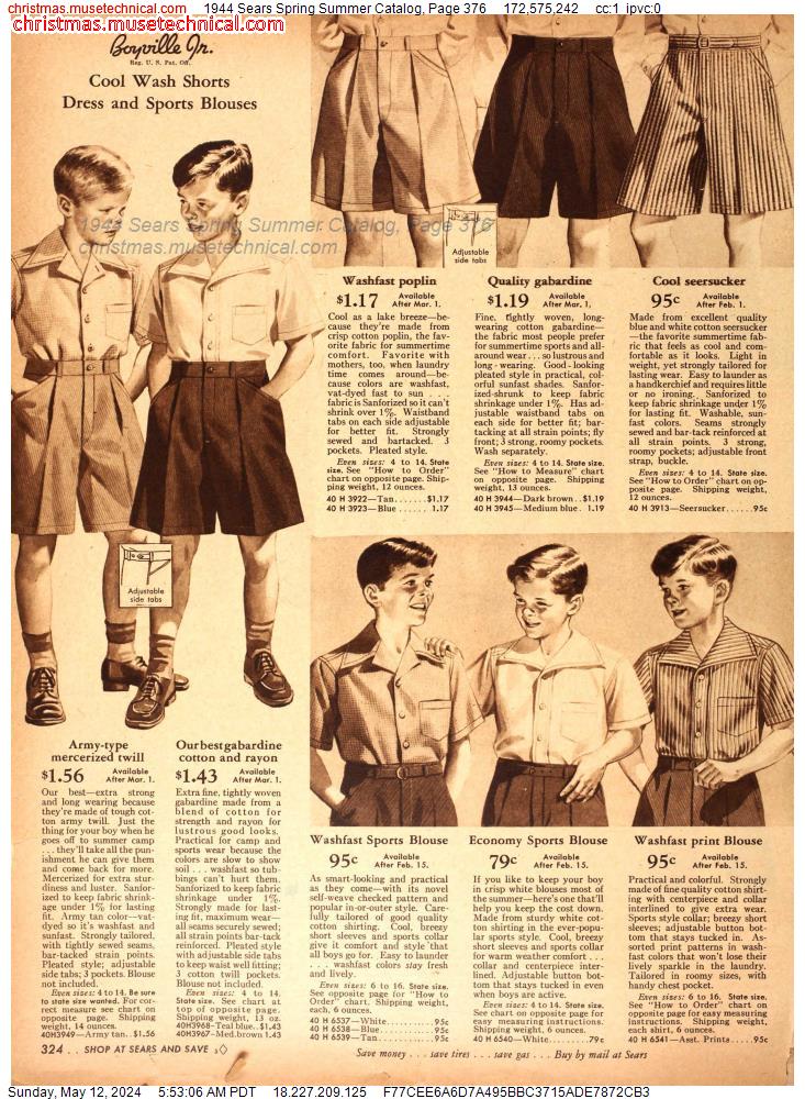 1944 Sears Spring Summer Catalog, Page 376