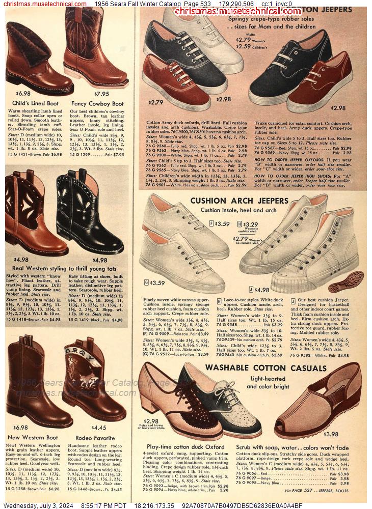 1956 Sears Fall Winter Catalog, Page 533