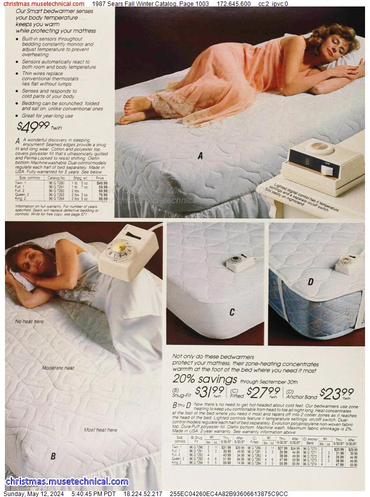 1987 Sears Fall Winter Catalog, Page 1003