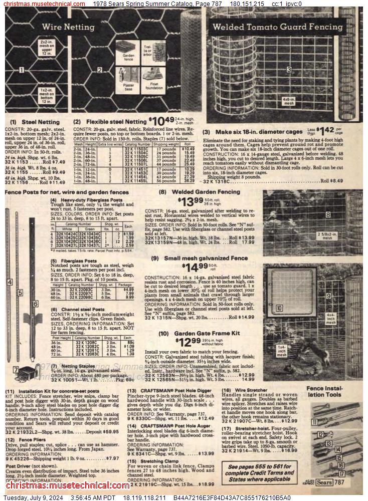 1978 Sears Spring Summer Catalog, Page 787