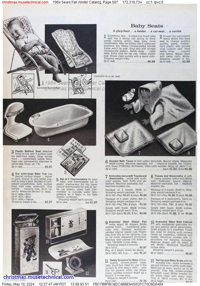 1964 Sears Fall Winter Catalog, Page 597