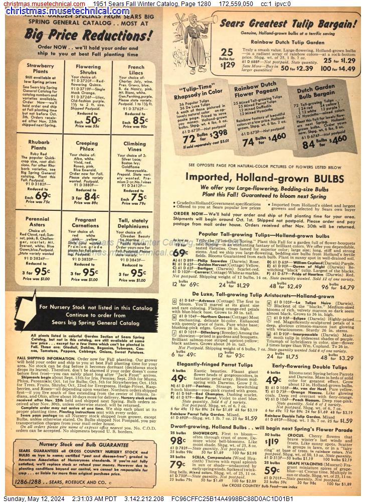 1951 Sears Fall Winter Catalog, Page 1280