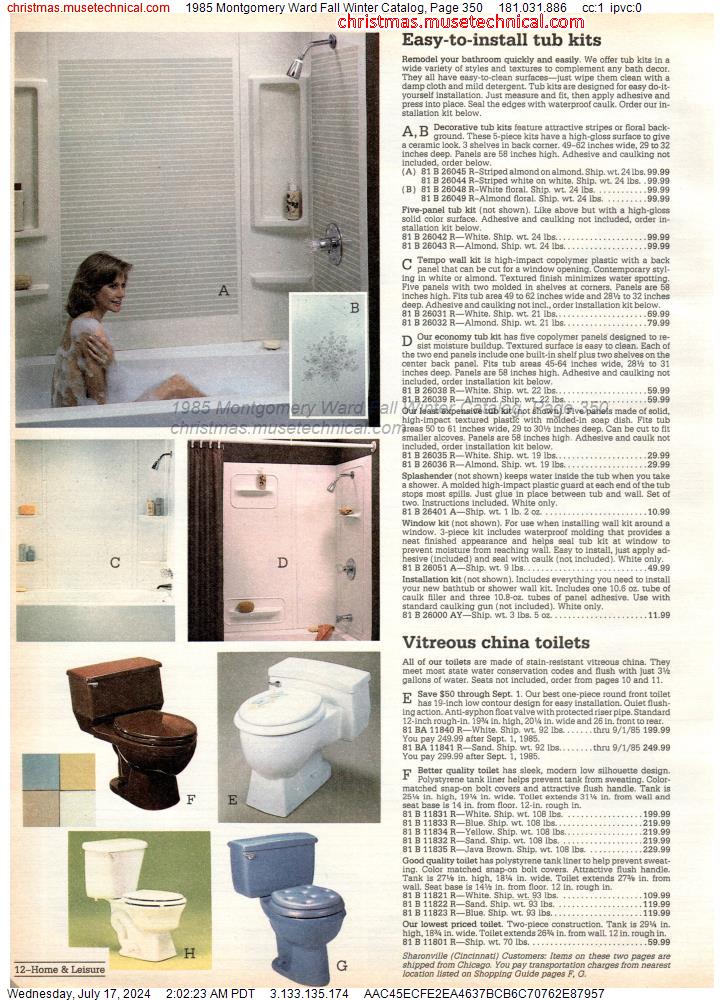 1985 Montgomery Ward Fall Winter Catalog, Page 350