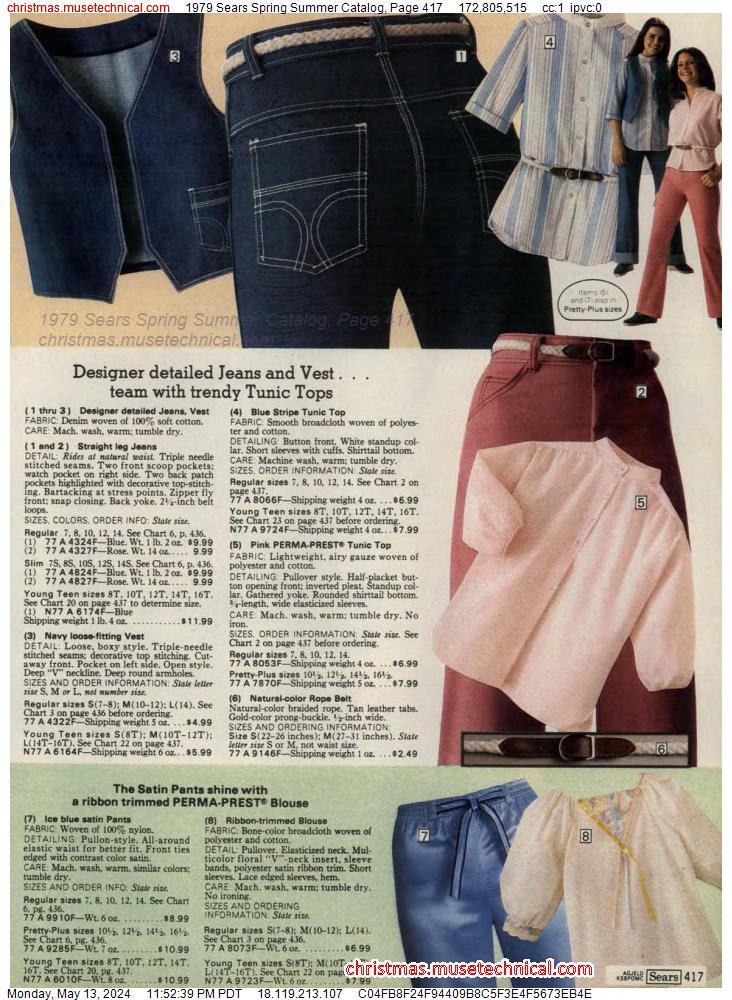 1979 Sears Spring Summer Catalog, Page 417