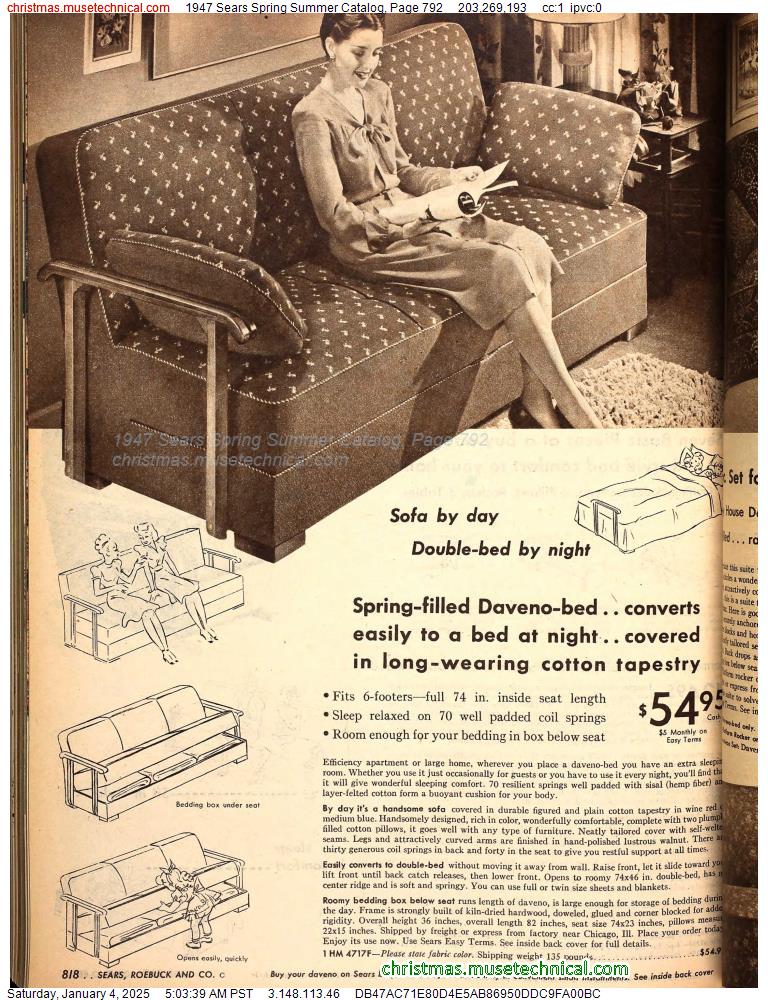 1947 Sears Spring Summer Catalog, Page 792