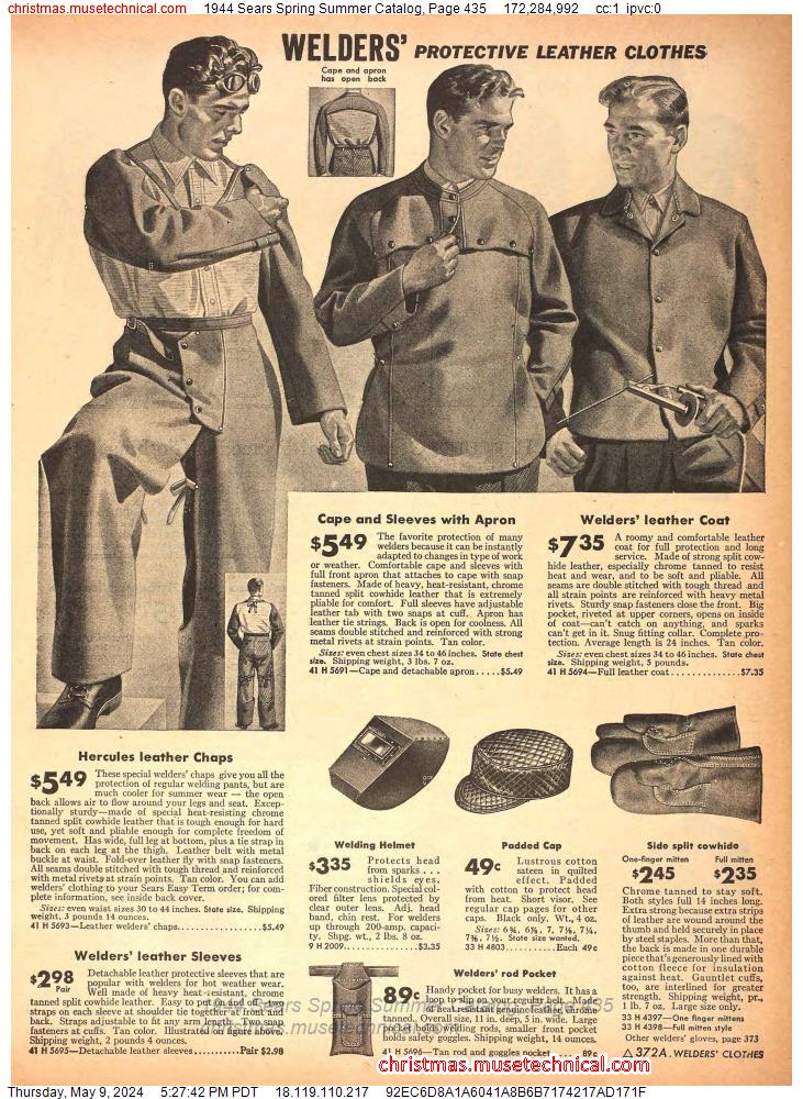 1944 Sears Spring Summer Catalog, Page 435